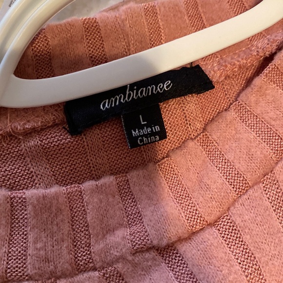 Rose Pink Long Sleeve Soft Ribbed Dress - Picture 2 of 3